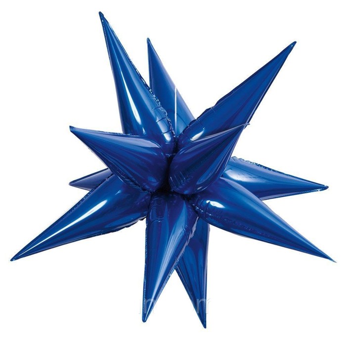 Звезда 3D (ёжик) 65*65 см синяя