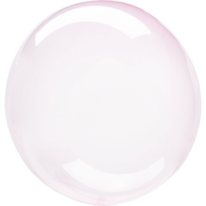 AN сфера прозрачная 20" светло-розовая уп