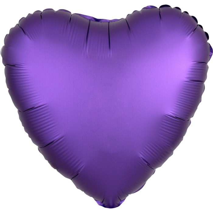 AN Сердце 18" сатин Фиолетовое
