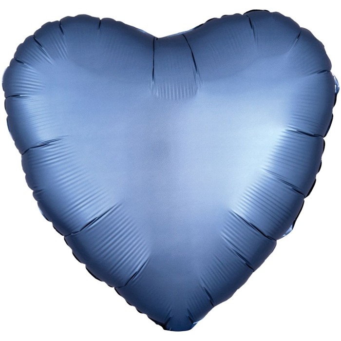 AN Сердце 18" сатин Синяя сталь
