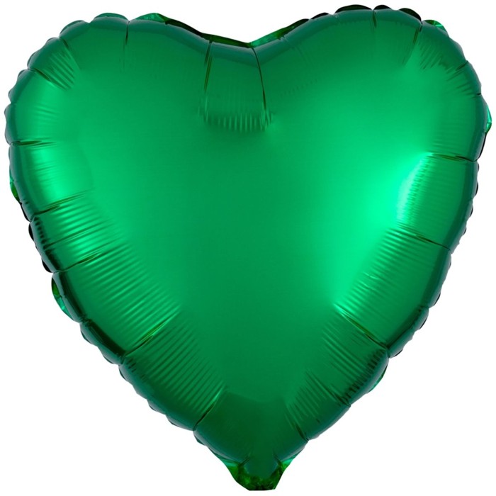 AN Сердце 18" мет. Зелёное