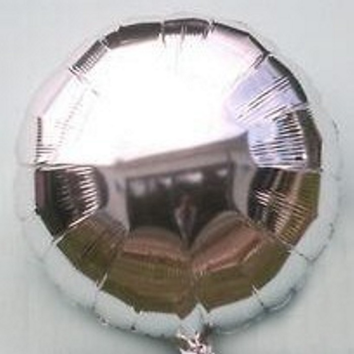 Круг глянцевий срібний18" (45см)
