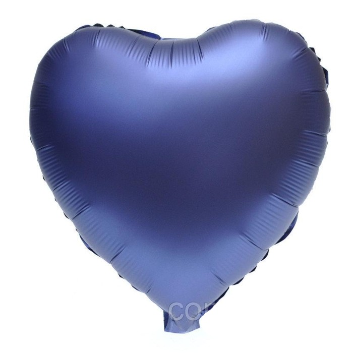 Сердце сатин (Темно синій) 43*43