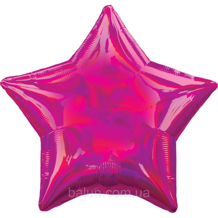 Звезда голограма рожева (43*43см)