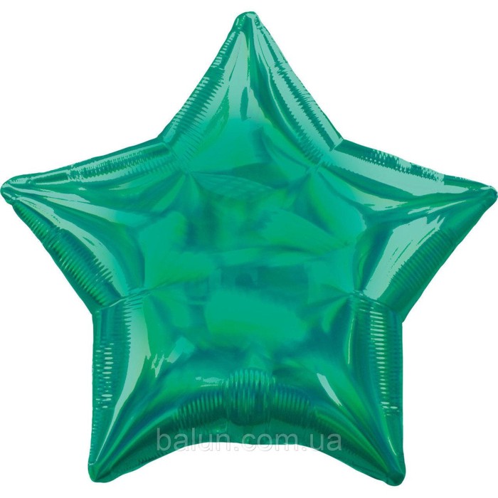 Звезда голограма зелена (43*43см)