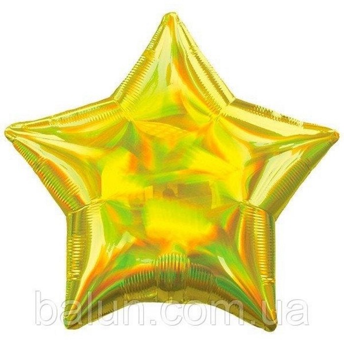 Звезда голограма золота (43*43см)