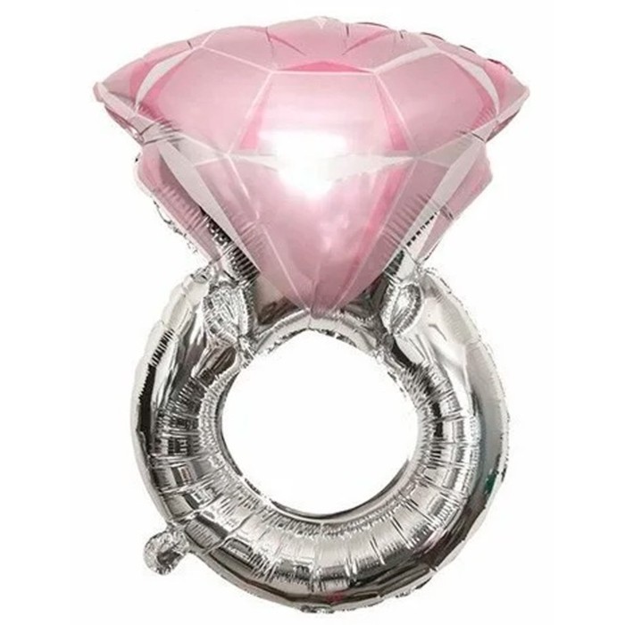 Кольцо серебряно-розовое 58*76 см