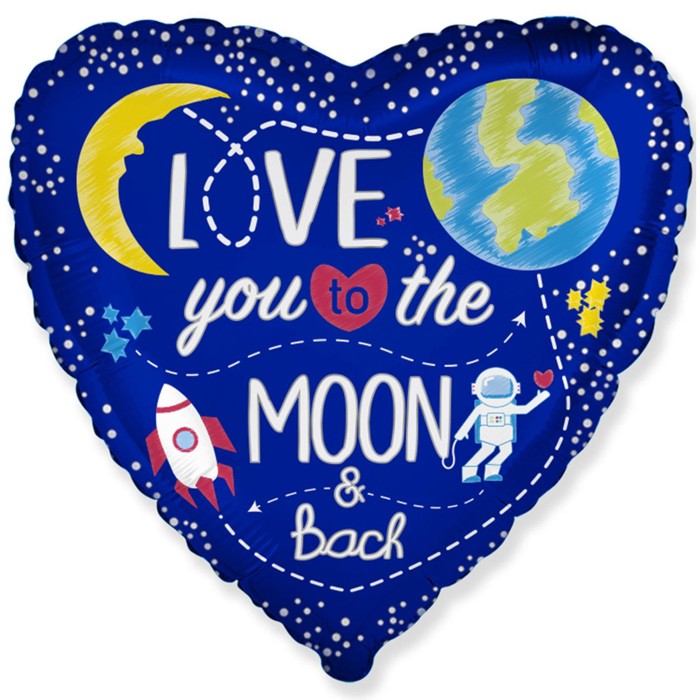 FM Love you to the moon & back 18"