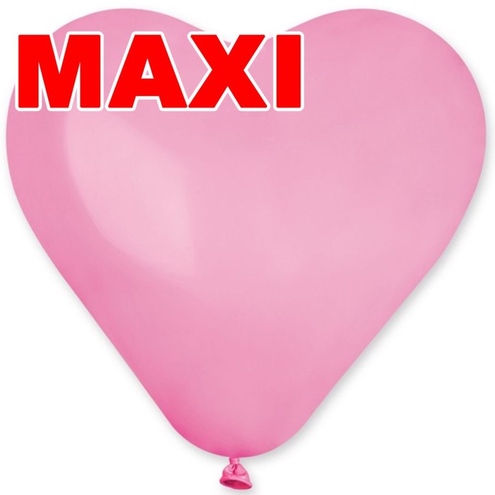 GE Сердце MAXI 10" Розовое (500 шт)