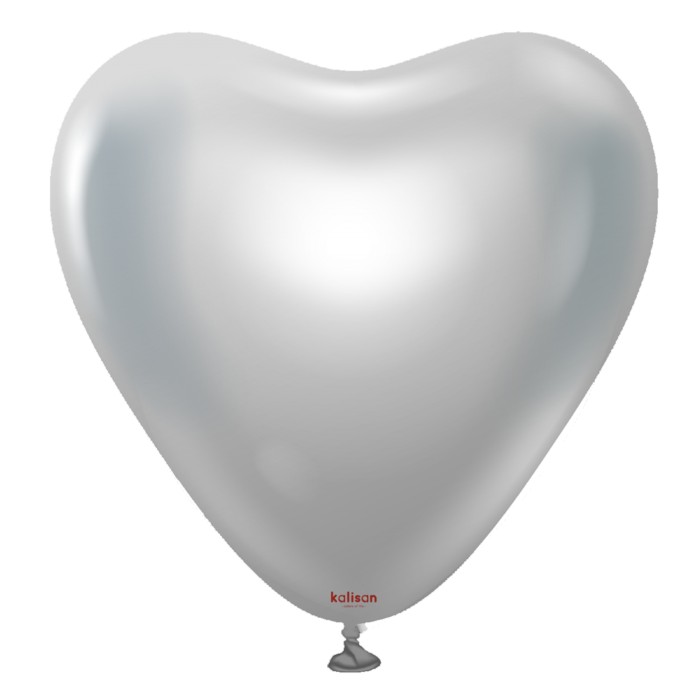 KN Сердце 12" серебро (50 шт)