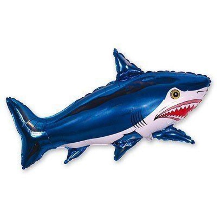 FM (мини) Акула 28*40 см синяя