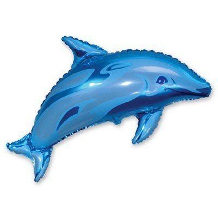 FM (мини) Дельфин 29*38 см голубой