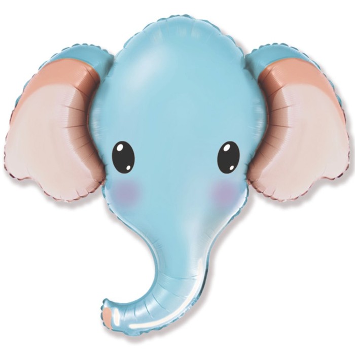 FM (мини) Слон голубой голова 25*31 см