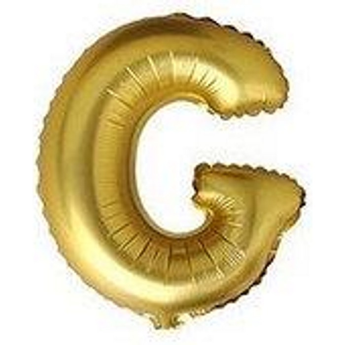 Буква G 16" золото