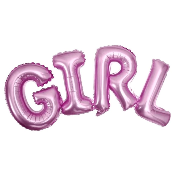 Написи "Girl" рожевий 106.5*37.5