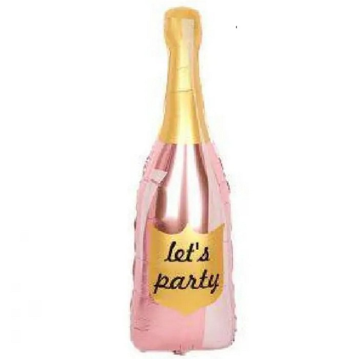 Бутылка Let`s party 40*100 см розовая