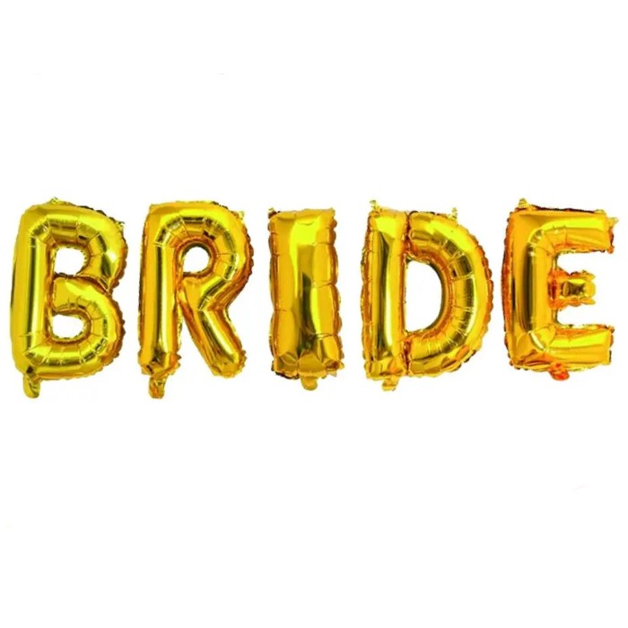 Надпись "BRIDE" 40" золото